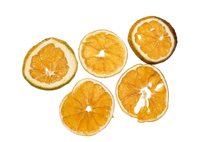 Bild på torkade apelsinskivor
