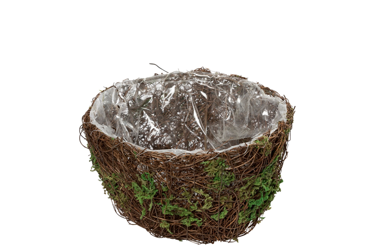 Picture of Rattan/moss round basket