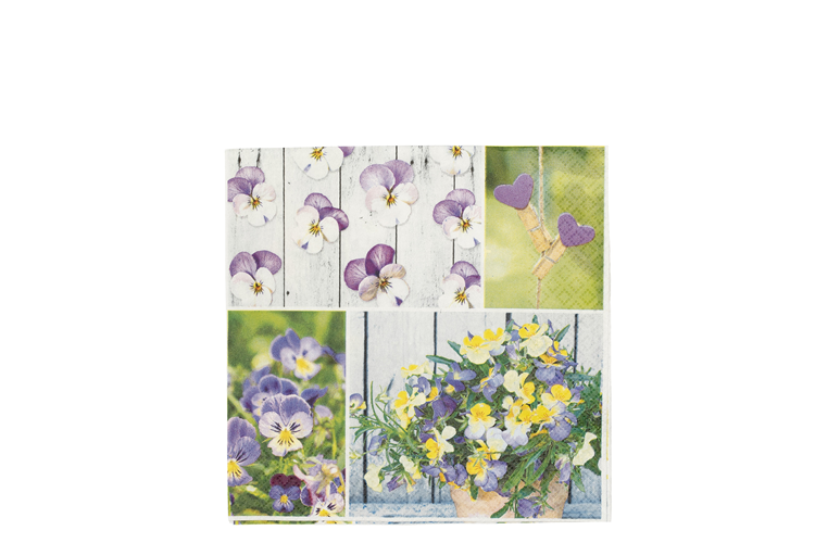 Picture of Pansy mix napkin