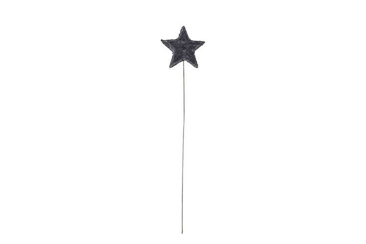 Billede af Velour stjerne på tråd