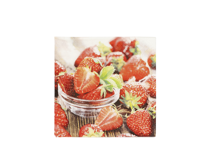 Bild von Strawberries Serviette