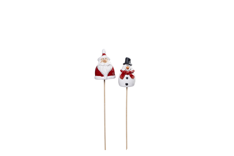 Picture of Mark santa claus/snowman on a stick